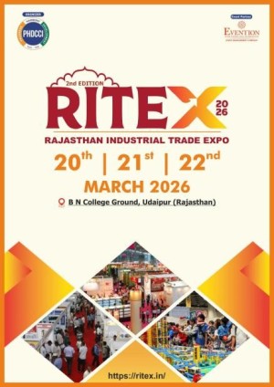 Udaipur to host 2nd Edition of Rajasthan Industrial Trade Expo (RITEX)-2026 March 20-22